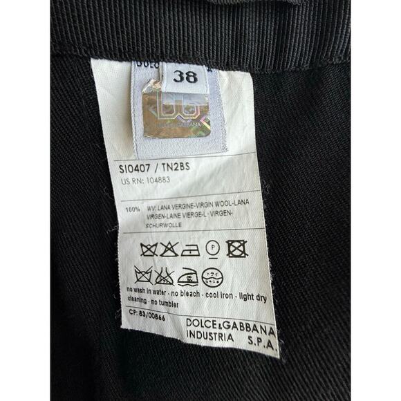 Dolce & Gabbana Women’s Black Virgin Wool Pleated Midi Skirt Sz 38(US 2-4)Italy - Picture 15 of 15